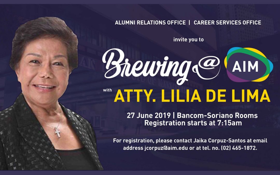 Brewing@AIM with Atty. Lilia de Lima