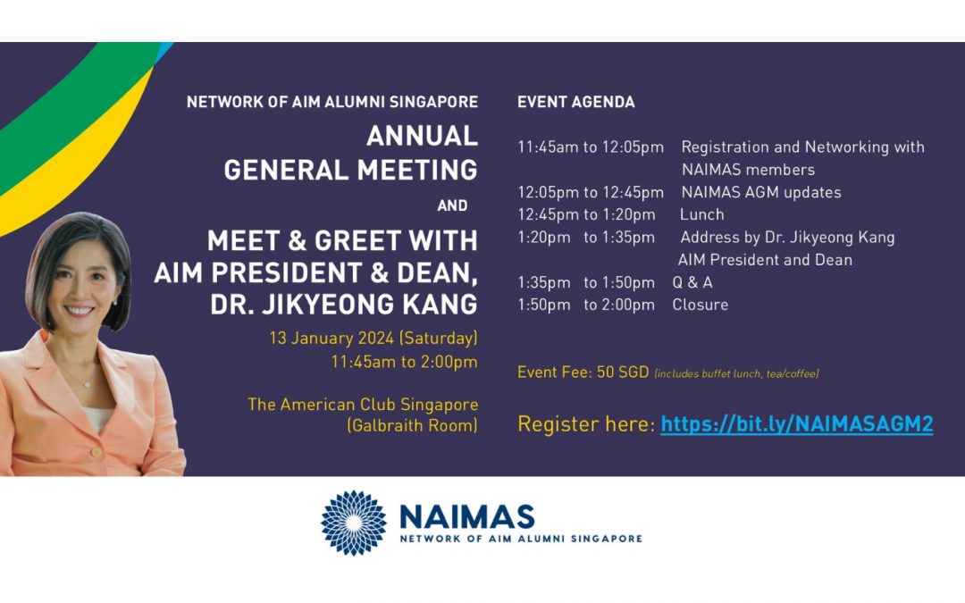 NAIMAS Annual General Meeting and Meet with Dr. Jikyeong Kang